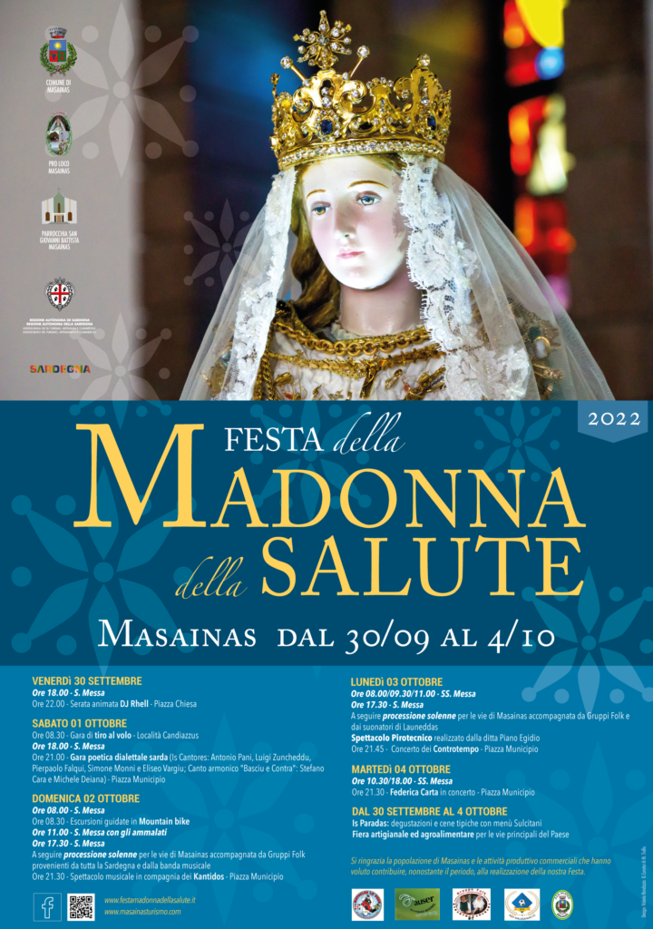 Programma eventi per la Festa della madonna della Salute - dal 30 Settembre al 04 Ottobre - Masainas